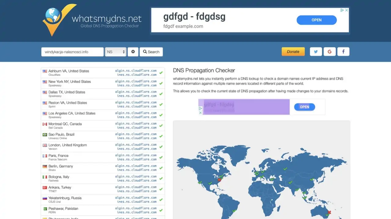 CloudFlare WordPress - Propagacja DNS