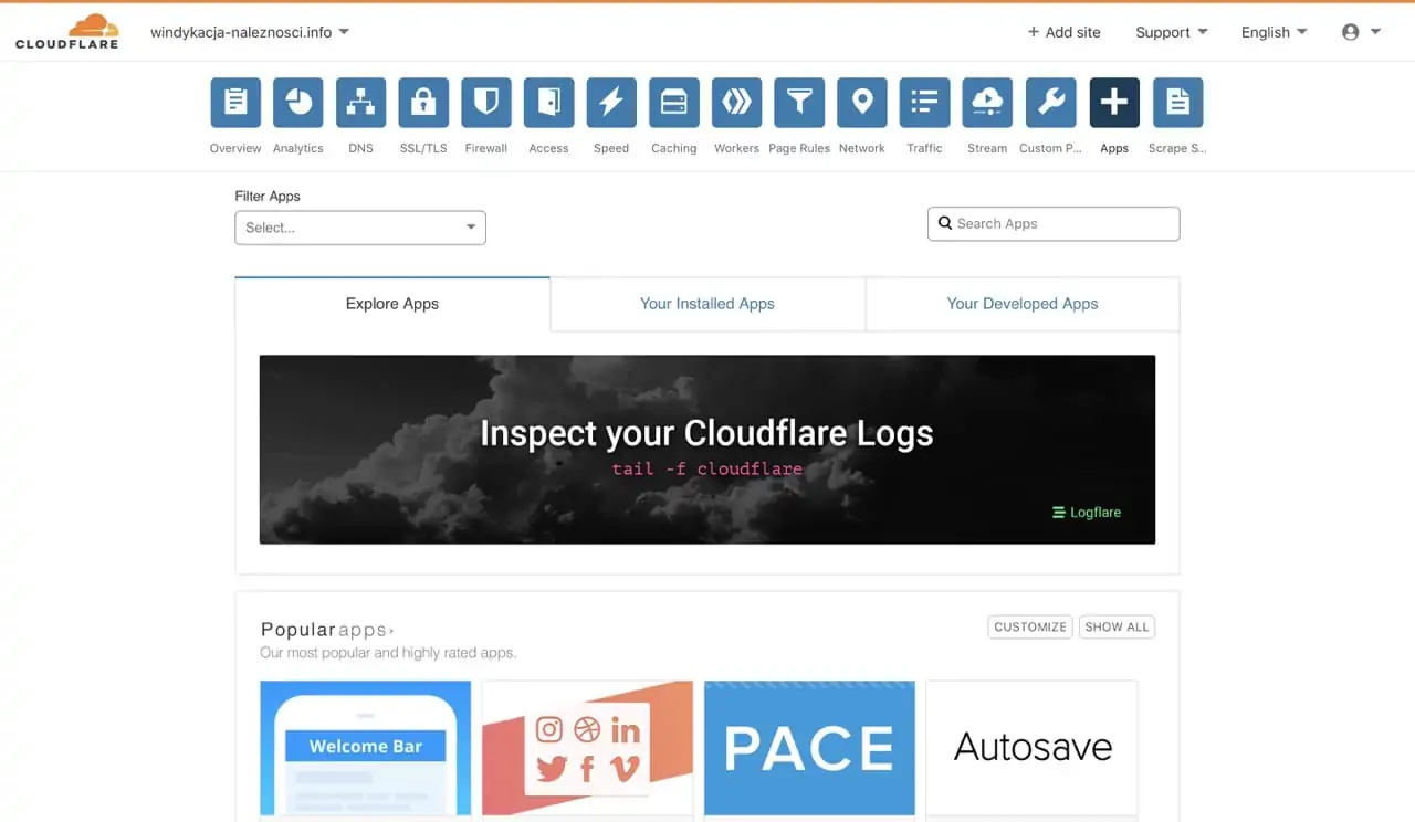 CloudFlare WordPress - Apps