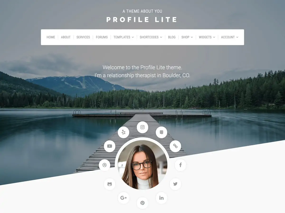 Darmowe szablony WordPress - Profile Lite