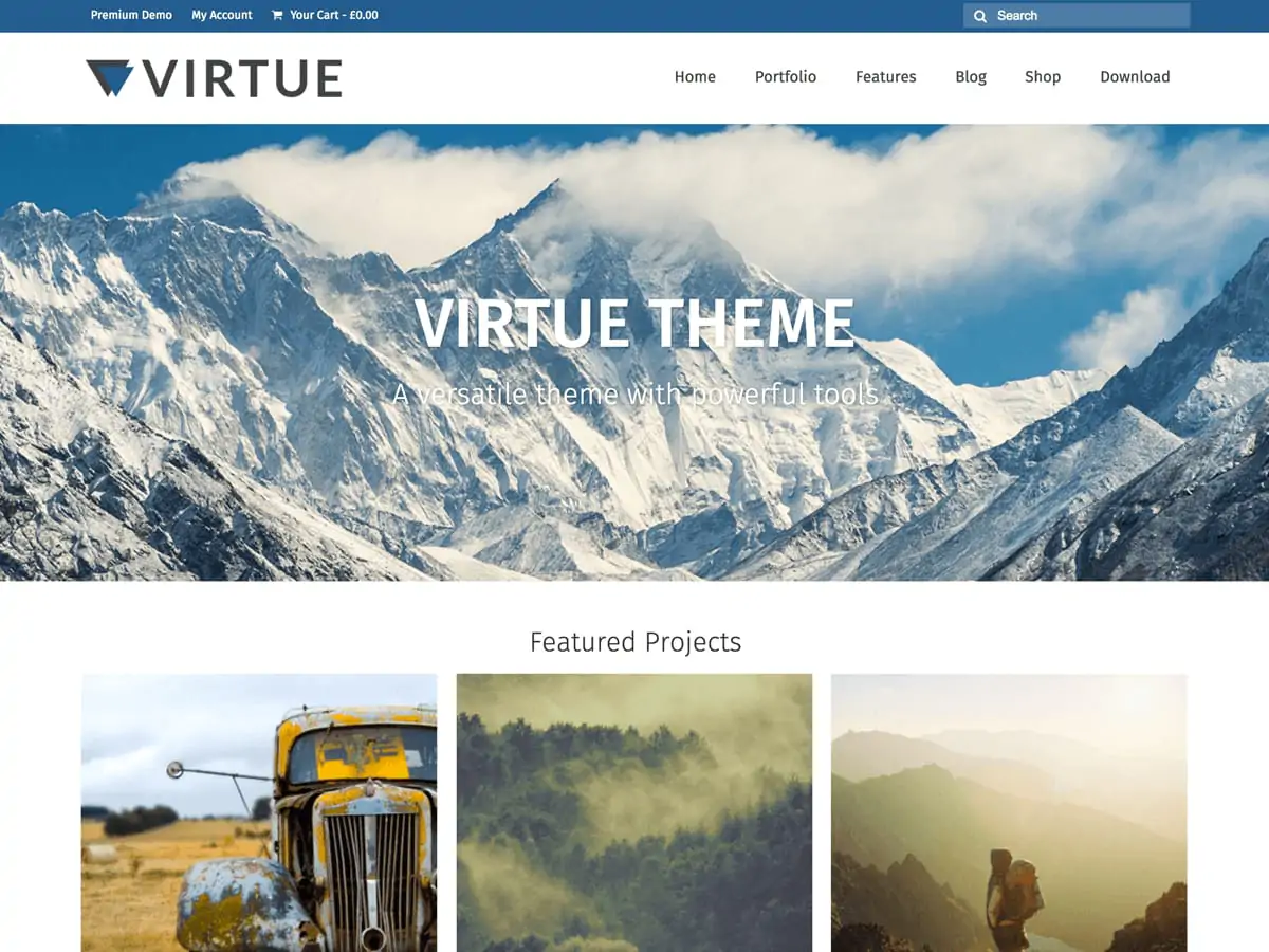 Darmowe szablony WordPress - Virtue