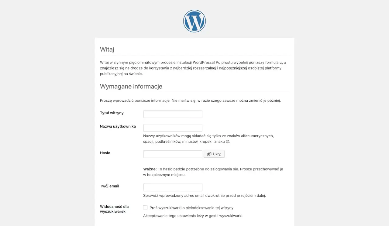 Jak zainstalować WordPress - ustawienia