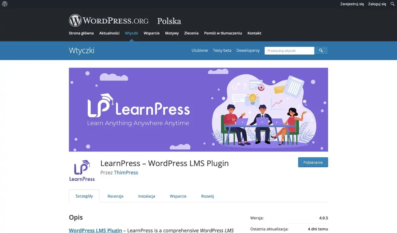 Platforma szkoleniowa WordPress - LearnPress