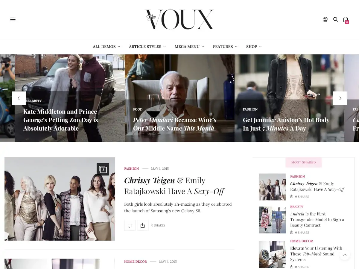 Płatne szablony WordPress - The Voux
